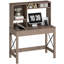 Bureau d'ordinateur avec rangement, table d'étude avec huche, tablettes
