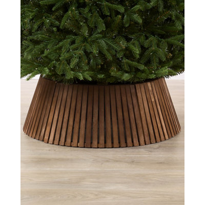 Brown Wooden Christmas Tree Collar, 55cm