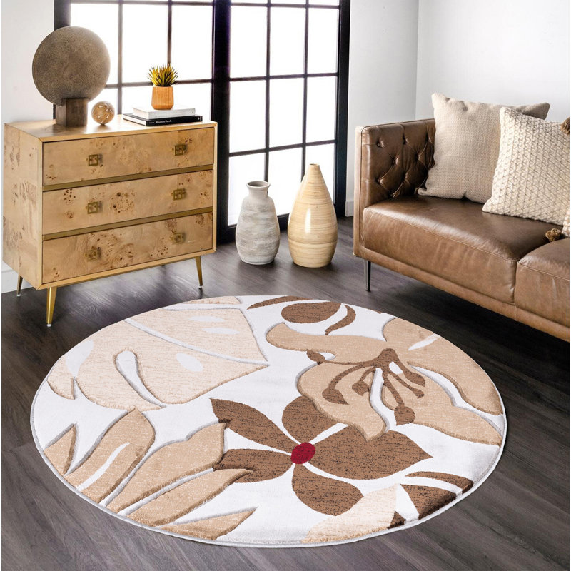 Shaver Floral Indoor Rug, Round 8'1"