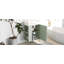 Meuble-lavabo 21,6 po, armoire combinée, meuble de rangement pour salle de bain, lavabo simple en céramique, rangement à gauche
