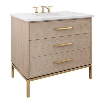 Rift White Oak Three-Drawer Single Bath Vanity