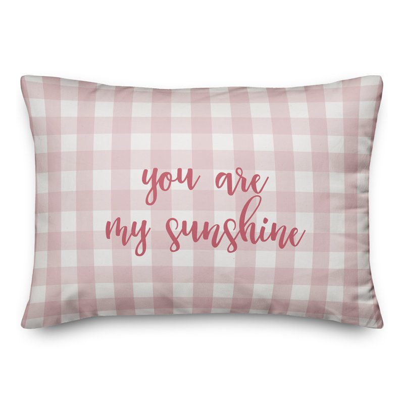  Coussin You Are My Sunshine, Rose
