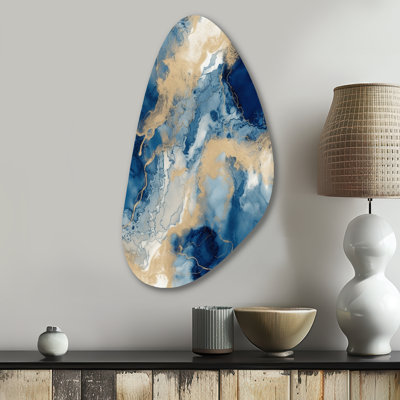 Claubert - Abstract Liquid Ink Fall Shape Irregular Metal Wall Decor