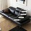 Causeuse-coussin standard en similicuir noir-1751513200