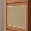 Armoire à chaussures en rotin pour le vestibule, étagère à chaussures autoportante avec 3 tiroirs rabattables et panneau perforé noir, armoire à chaussures étroite cachée pour le couloir d'entrée
