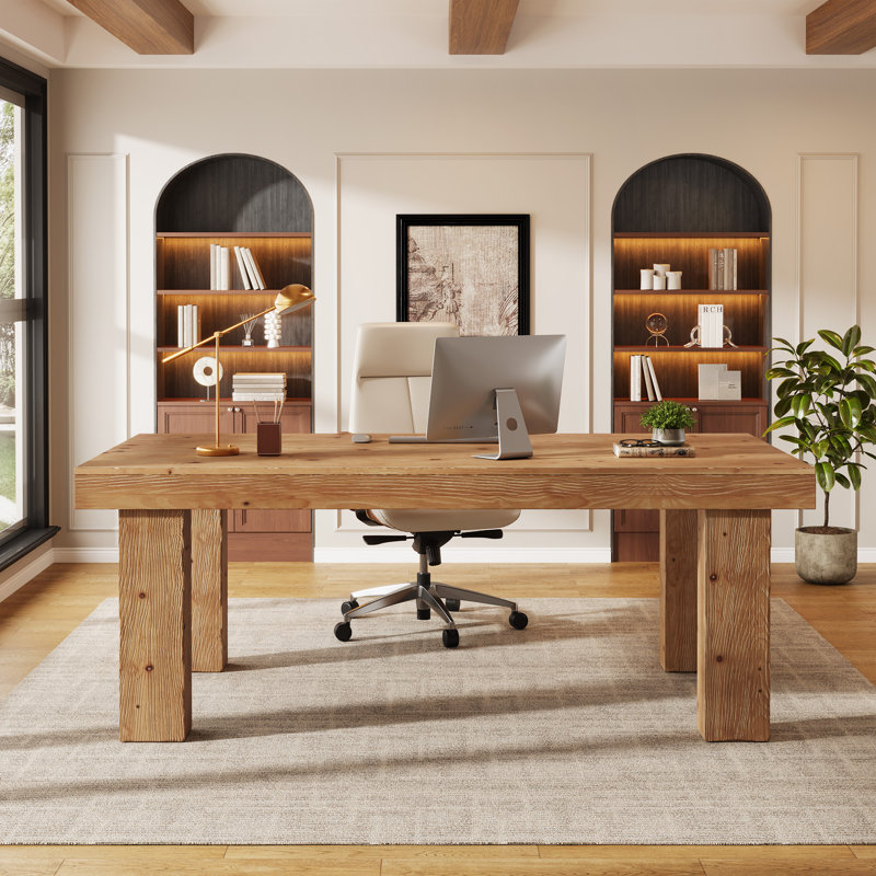 63'' Solid Wood Rectangle Computer Desk