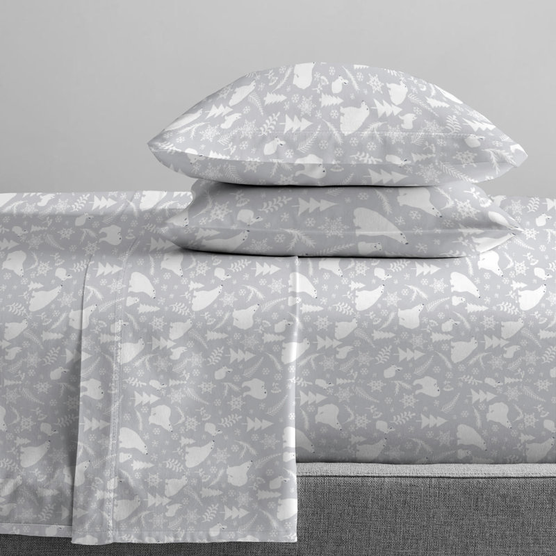 Ensemble de draps en percale 100% coton 144 fils Iesha, Très grand californien