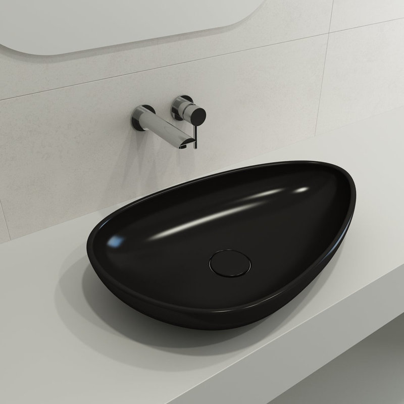 Etna 22.8'' L Bathroom Sink, Matte Black