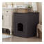 Enceinte en bois pour litière pour chat avec tiroir, table d'appoint, cage intérieure pour animal, table de chevet pour chat (brun)