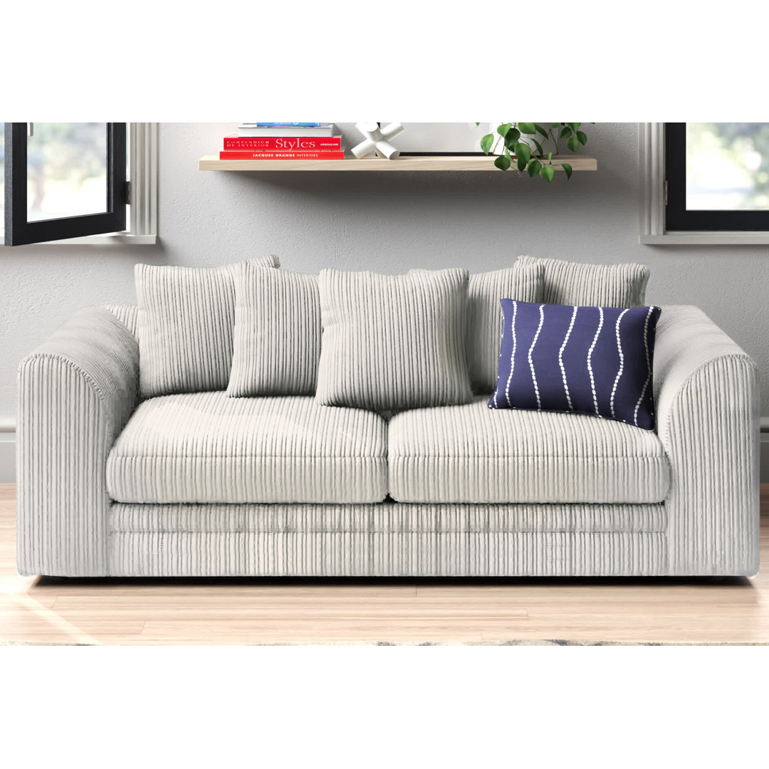 Zipcode Design 3-Sitzer Einzelsofa Polsterfarbe: weiß