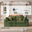 Canapé deux places modulaire Cloud Loveseat de 200 cm (78,7 po), en tissu mousse bicolore doux, aucun assemblage requis pour le salon (vert)-24376984-247067020