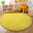 6ft Round Shag Rugs, Soft Non-slip Fluffy Rug for Bedroom, Living Room, Teen Rooms Home Decor, Bright Yellow-560752770-555472332