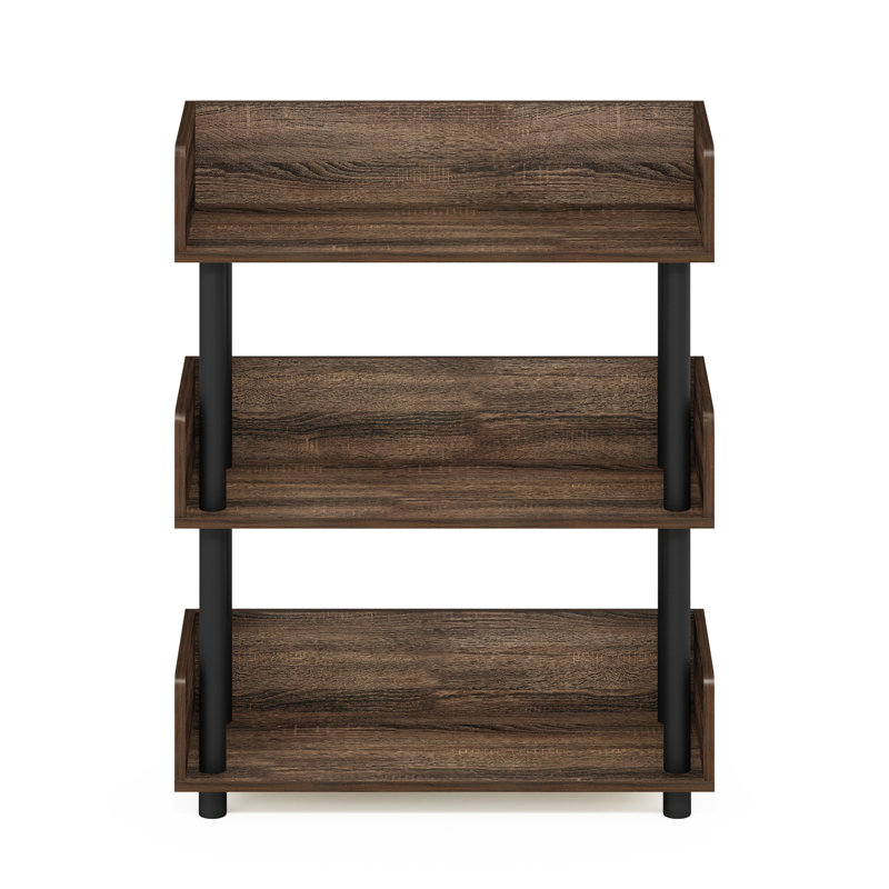 Brunot 59.9cm W Plastic Shelving Unit, Walnut