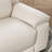 Ellie Top Grain Leather L-Shape Sofa, Beige