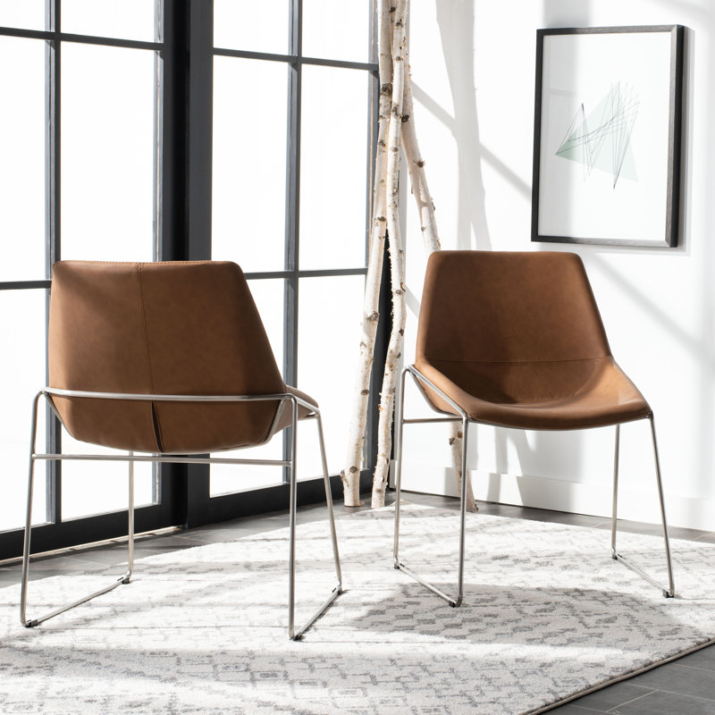 Chaise d'appoint Saddle, Brun cigare mat