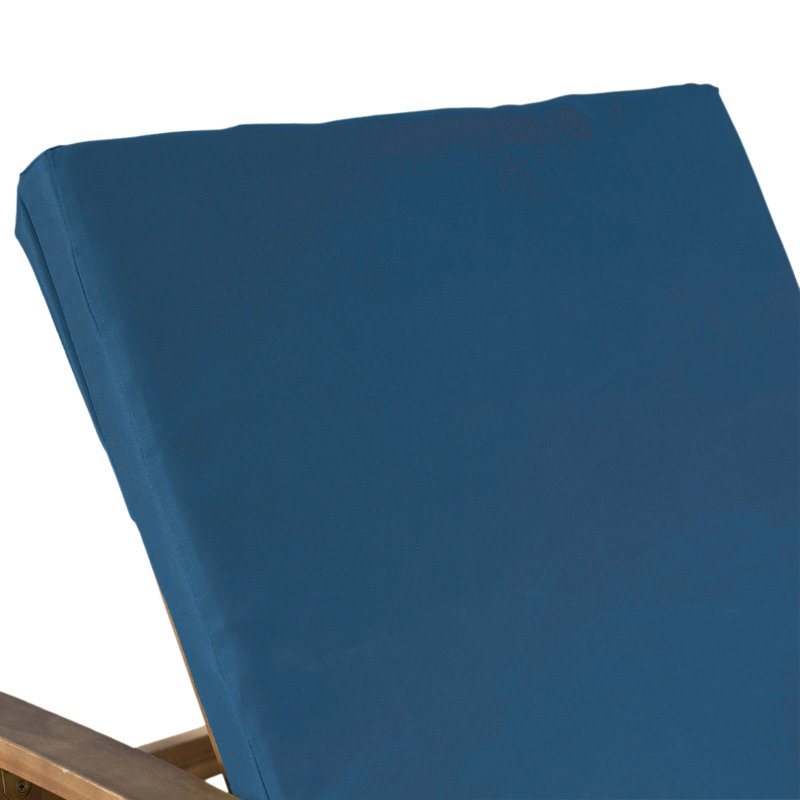 Coussins de chaise longue intérieur / extérieur, bleu