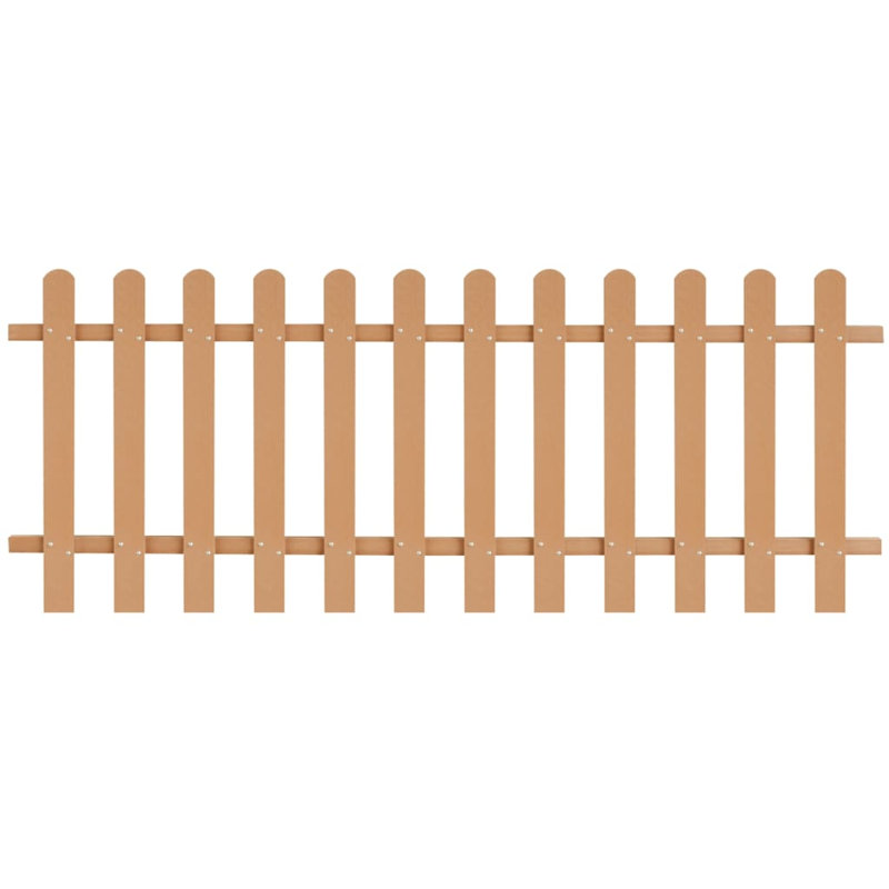 Ayia Grey Composite Fence Panels, Brown, 80cm H x 200cm W