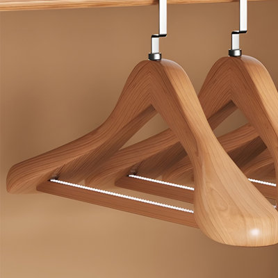Solid Wood Suit Hangers - Wide Shoulder Wooden Closet Organizers For Men
