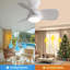 Ventilateur de plafond de chambre à coucher de 23 pouces avec moteur à courant continu à télécommande 3 pales à intensité variable de 3 couleurs avec lumière DEL de 18 W-1405225736