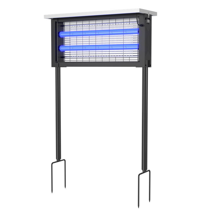 Lampe solaire anti-moustique avec panneau solaire rechargeable Fly Zapper pour utilisation intérieure et extérieure