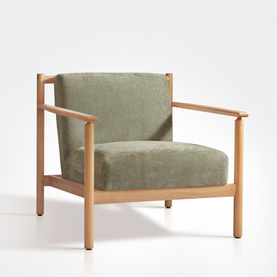 Chaise d'appoint rembourrée avec cadre en bois