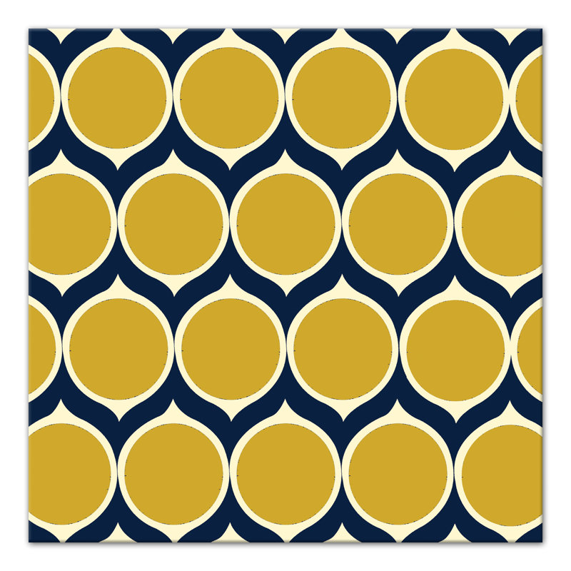 «Blue and Yellow Ogee», impression sur toile