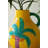 Kalalou Ceramic Palm Tree Vase with Handle – 10" Tall Tropical Decorative Accent