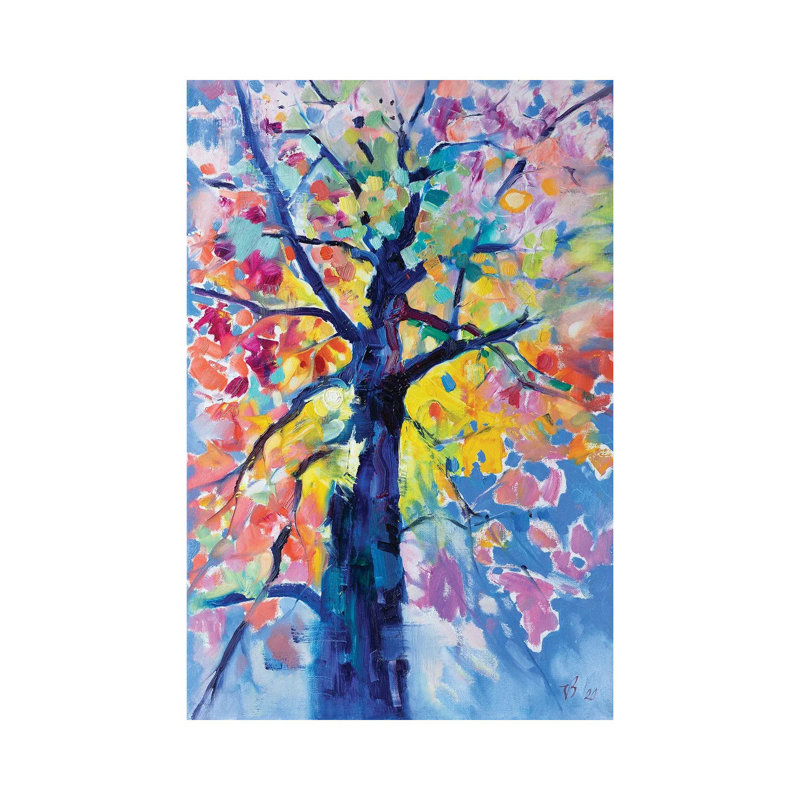 Tree by Katharina Valeeva - Wrapped Canvas Painting, 20.32 cm H x 30.48 cm W