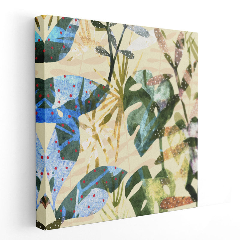 «Technicolor Jungle IV», reproduction d'art sur toile, H 12 po x l 12 po