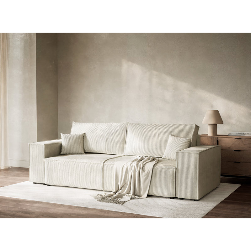 3 Seater Reclining Sofa, Cream