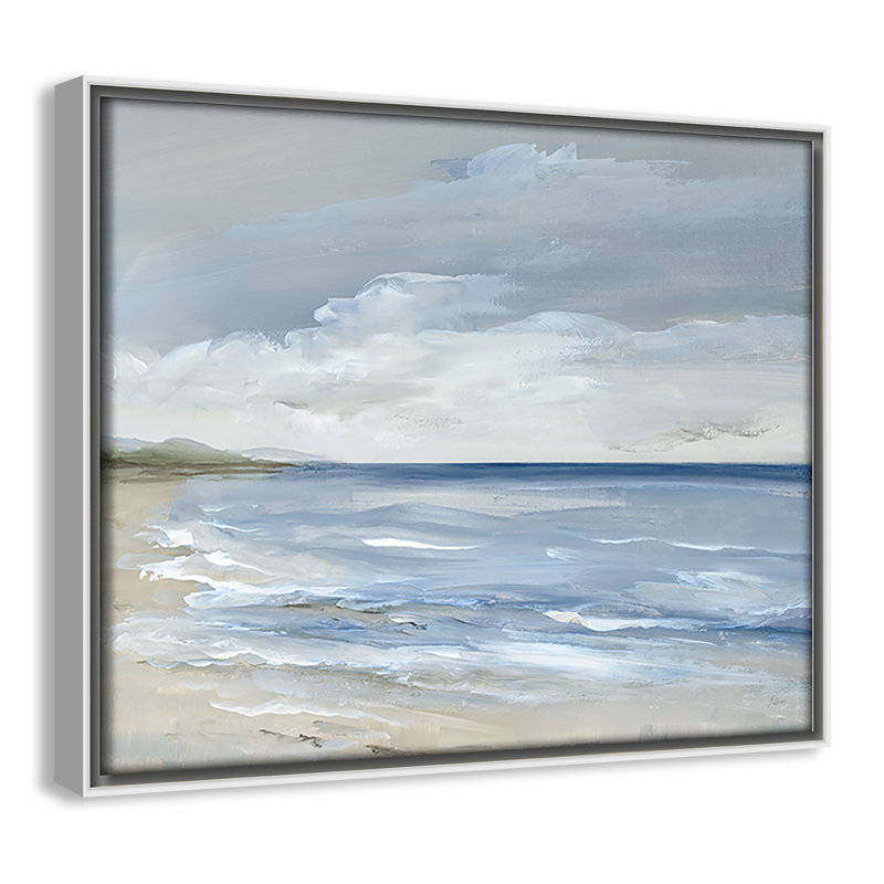 «Whispering Waves - Landscape Version Print» par Nan, H 9,5 po x l 11,5 po, Blanc