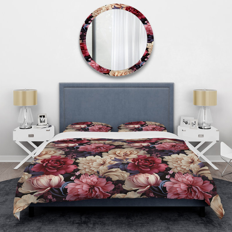 Boho Victorian Romance Victorian Pattern - Ensemble de housse de couette à motif floral
