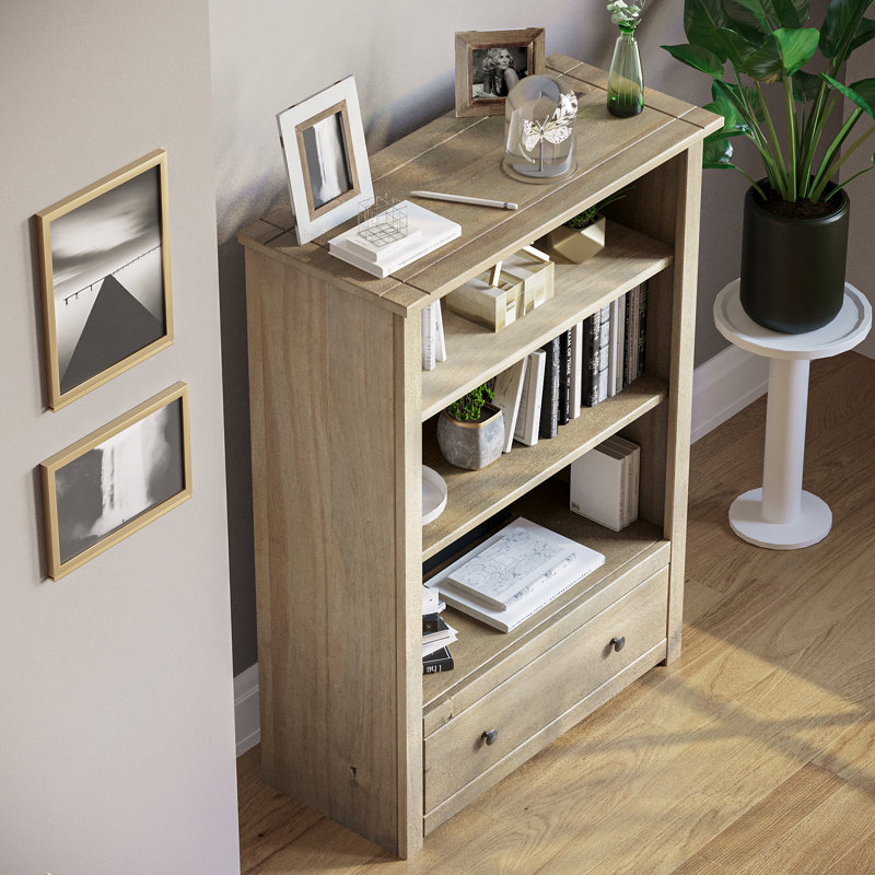 Somers 110cm H x 80cm W Solid Wood Standard Bookcase