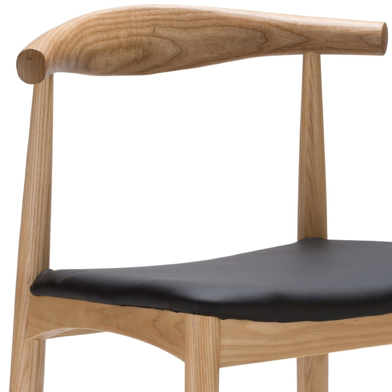Faux Leather Upholstered Side Chair, Naturel, 2
