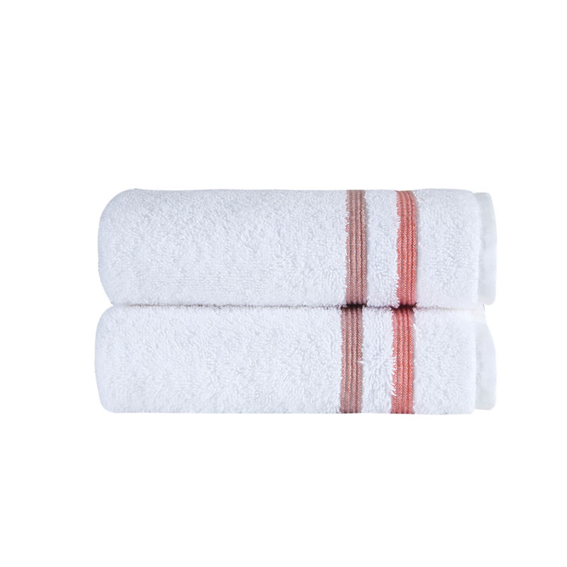 Zimmer Turkish Cotton 2 Piece Hand Towel Set, Terra