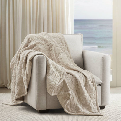 Catalina Botanical Linen 100% Cotton Jacquard 50x70'' Throw