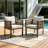 2-Pieces Outdoor Metal Patio Club Chair