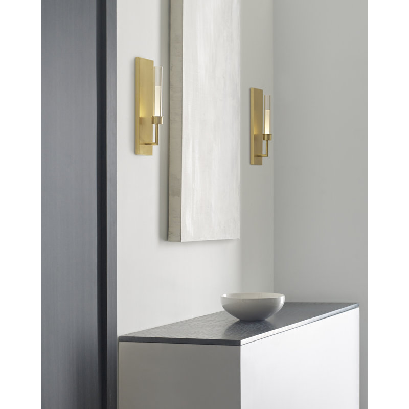 Linger 1 - Light LED Armed Sconce, Natural Brass