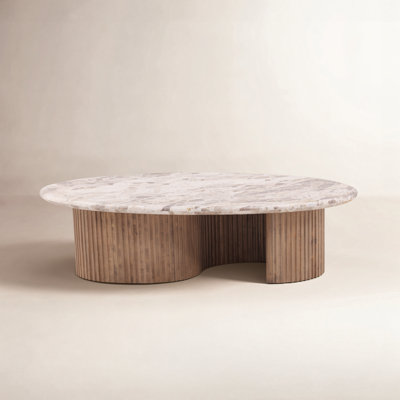 Galena 54" Genuine Marble Coffee Table