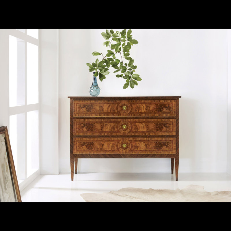Modern History 3 - Drawer Solid Wood Dresser