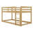 Solid Rubber Wooden Floor Bunk Bed With Ladder And Strengthened Slats-1082374739