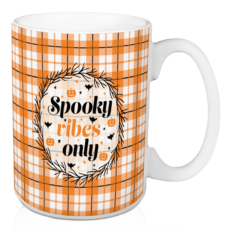 Plaid Spooky Vibes Only Mug