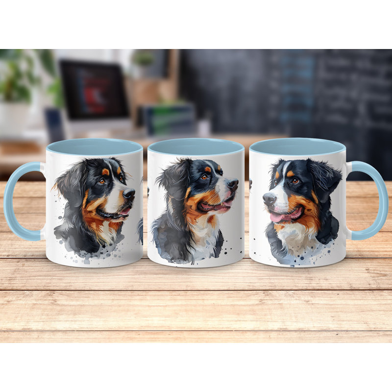 Ceramic Coffee Mug, 4, Light Blue