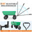 Chariot à benne en polyéthylène robuste avec basculement rapide, chariot de jardin en polyéthylène antirouille-120825213-120825216