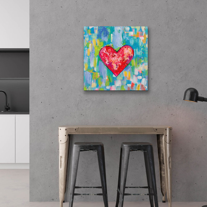«True Love Bright» par Jeanette Vertentes, art mural en verre acrylique, H 24 po x l 24 po x P 0,2 po
