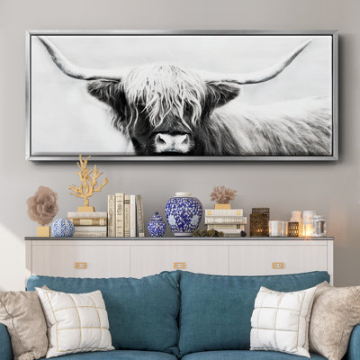 Highland Longhorn- Framed Canvas