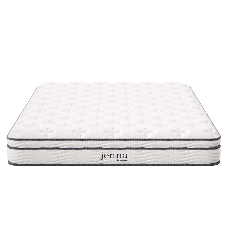 Modway Jenna Innerspring and Foam Mattress, Queen, 8"
