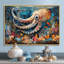 Auree calmar abstrait en collages colorés corail III - art mural calmar-923271980-968981055-923271981