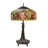 35.5''H Rose Bush Tiffany-Style Stained Glass Table Lamp
