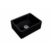 Barley - 23.4 L X 18.1 W Fireclay Fluted Single Bowl Apron / Farmhouse Kitchen Sink